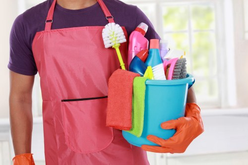 Shared stairwell and landing cleaning in a local apartment block
