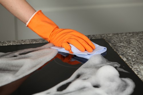 Hard floor cleaning equipment used in a Stjohnswood commercial space