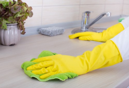 Professional cleaner handling liability and care instructions
